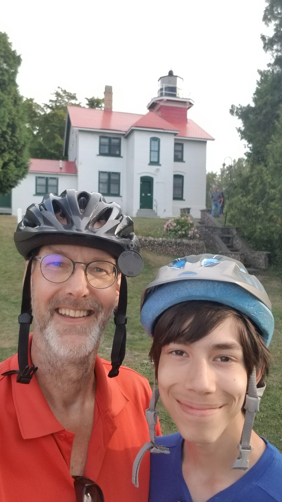 Photo of me and dad after the 2nd cyclng trip